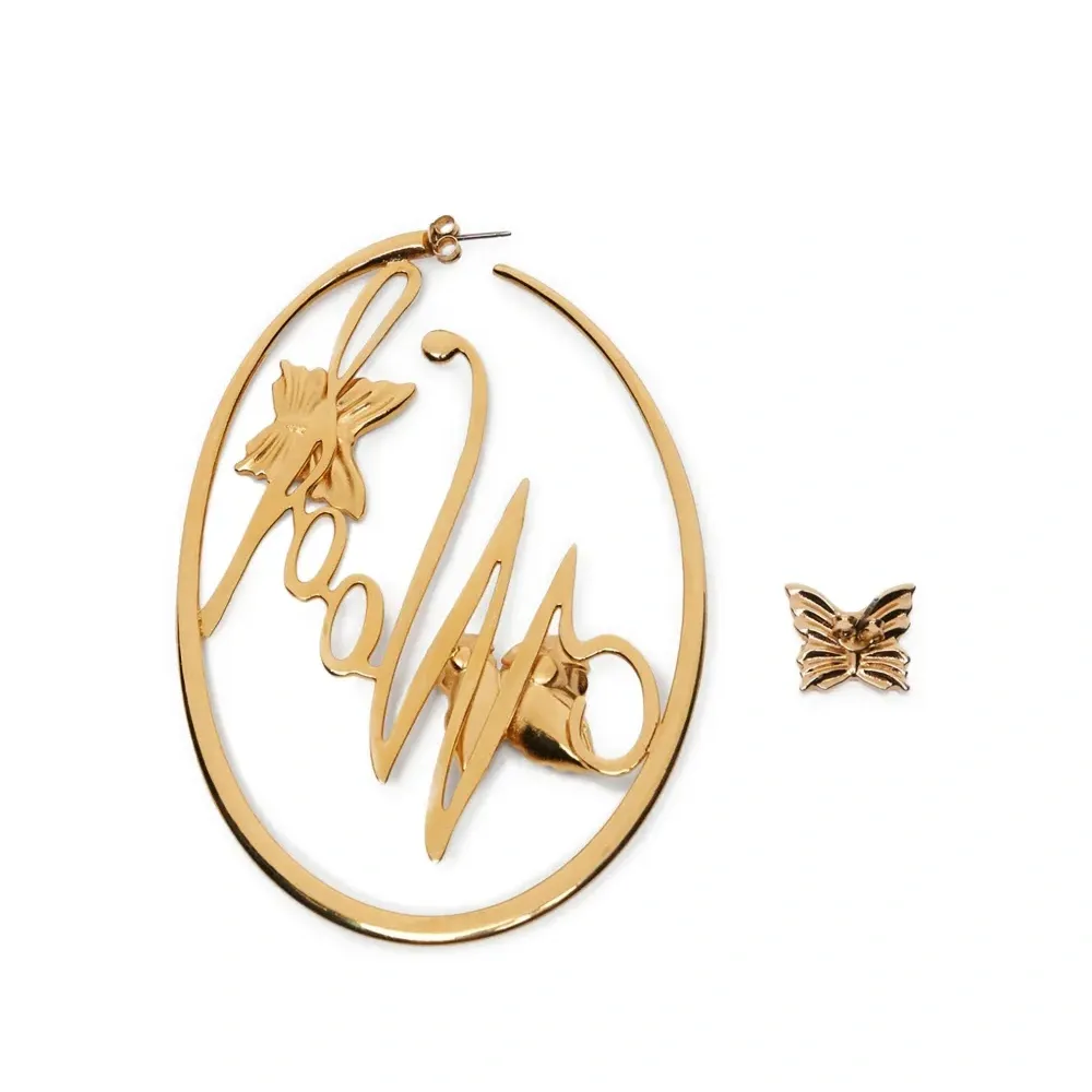 серьги в форме бабочек