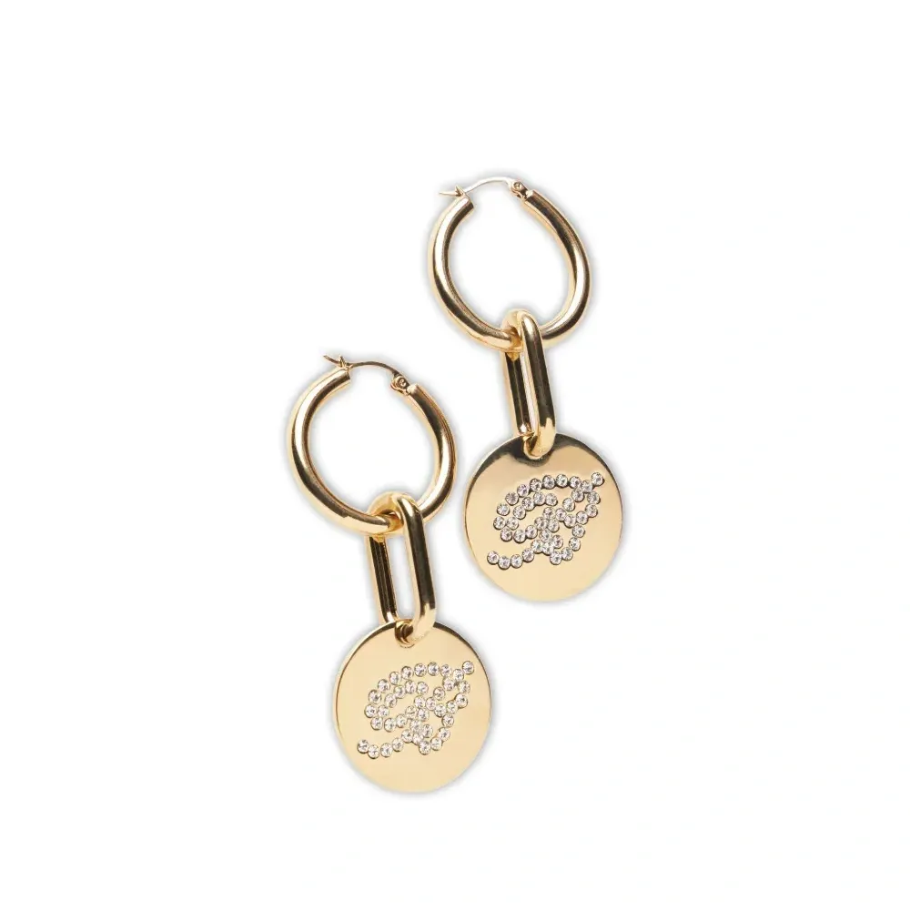 серьги с логотипом