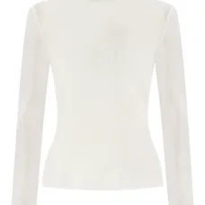 топ в рубчик с высоким воротником