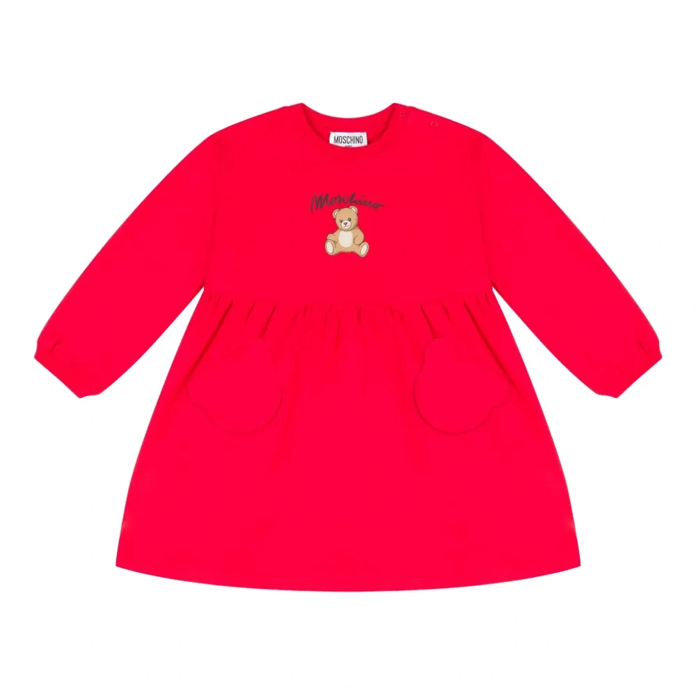 Платье с длинными рукавами и принтом