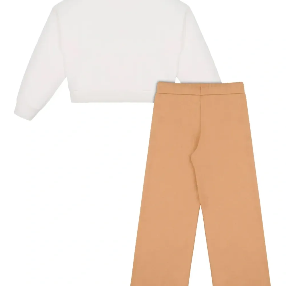 комплект из толстовки и брюк широкого кроя с графичным принтом