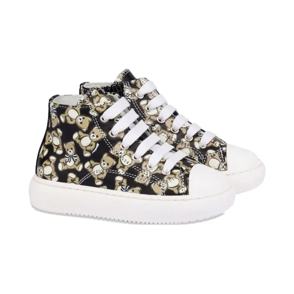 Высокие кеды с принтом