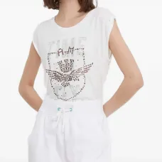 Топ с декорированным логотипом