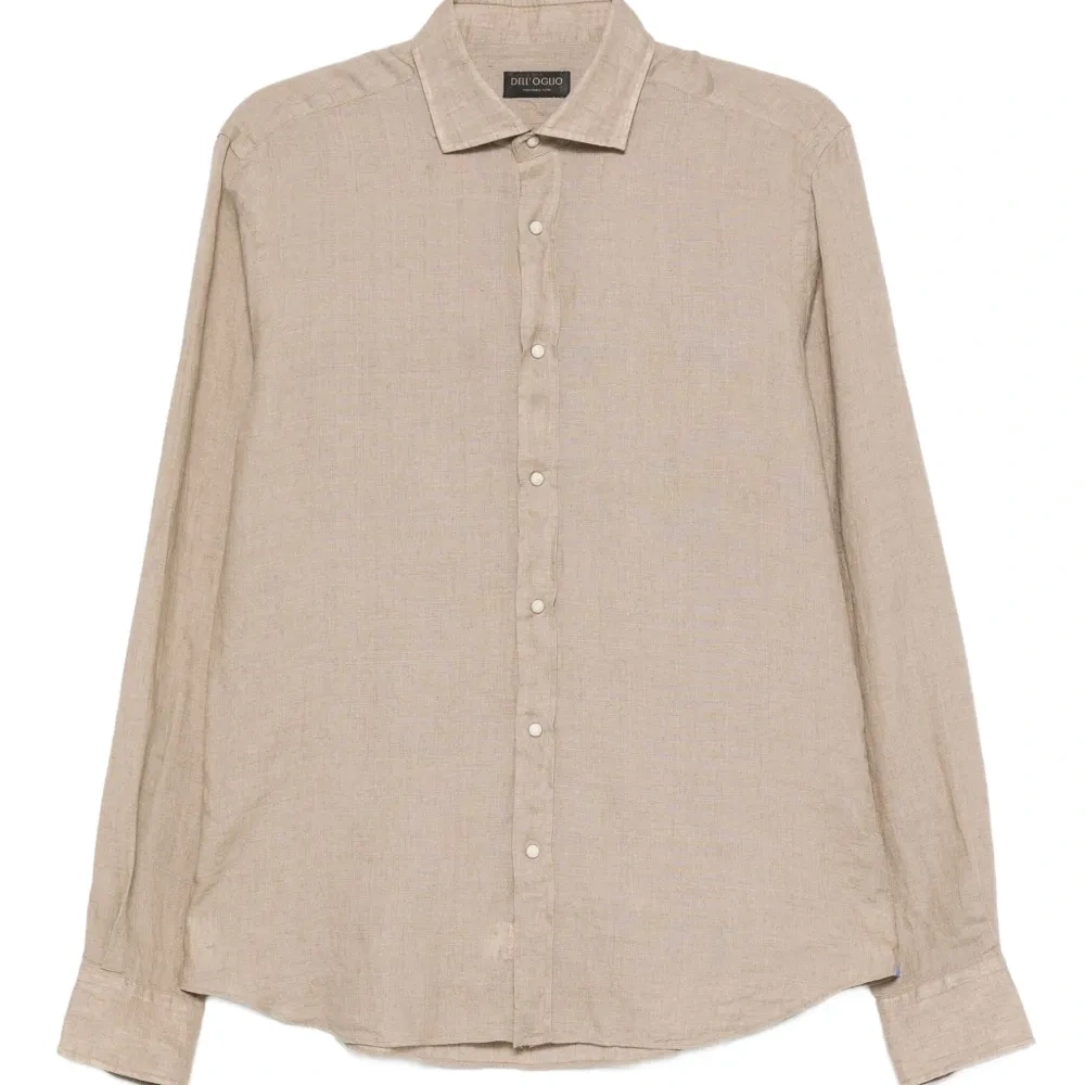 льняная рубашка с длинными рукавами