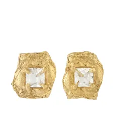 фактурные серьги Deti с сапфирами