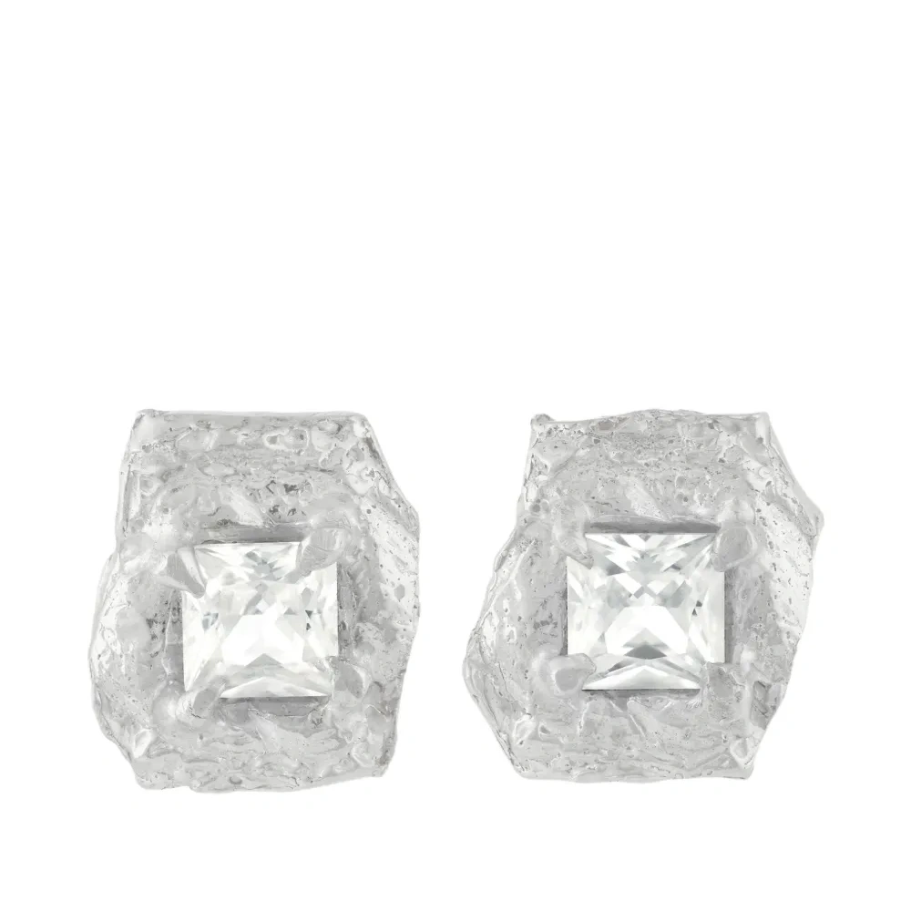 серебряные серьги Deti с сапфирами