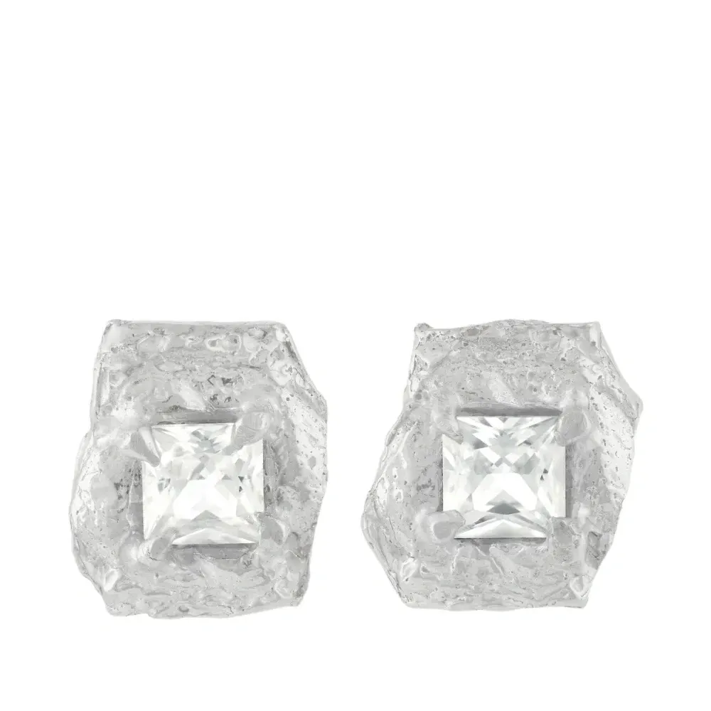 серебряные серьги Deti с сапфирами