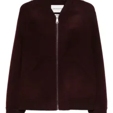 Бомбер с застежкой на молнии и накладными карманами