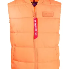 стеганый жилет с нашивкой-логотипом