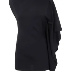 топ на одно плечо с драпировкой