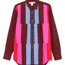 Рубашка в стиле пэчворк в клетку