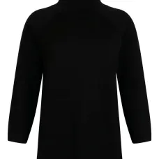 Свитер с высоким воротником и разрезом