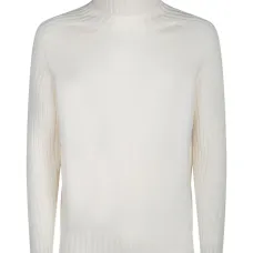 Свитер в рубчик с высоким воротником