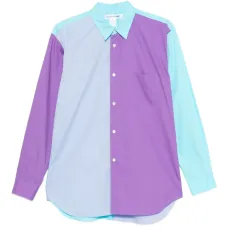 Рубашка в стиле колор-блок с длинными рукавами