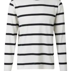 полосатая футболка с длинными рукавами