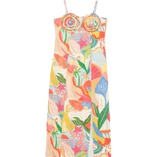 платье миди с графичным принтом