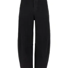 джинсы широкого кроя с завышенной талией