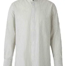 Полосатая рубашка с воротником-стойкой