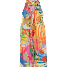 платье миди с принтом