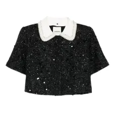 Укороченная куртка с пайетками