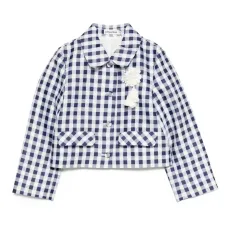 куртка в клетку гингем