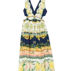 Платье миди с вырезами