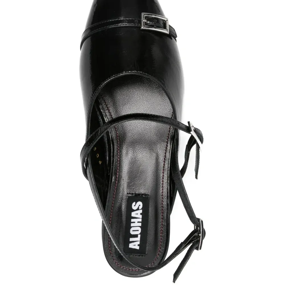 балетки с ремешком на пятке и пряжкой