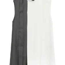 Блузка асимметричного кроя со вставками