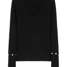 свитер с V-образным вырезом