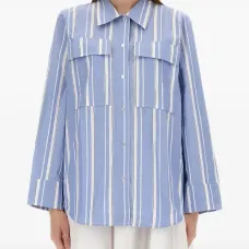 Полосатая рубашка с карманом