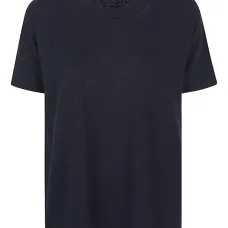 Льняная футболка с круглым вырезом Льняная футболка с круглым вырезом