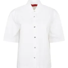 Рубашка с короткими рукавами и украшенными пуговицами