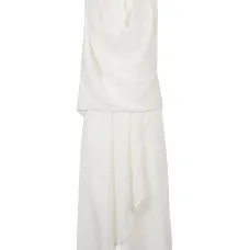 Платье без рукавов с драпированным вырезом Платье без рукавов с драпированным вырезом