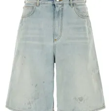 джинсовые шорты с нашивкой-логотипом