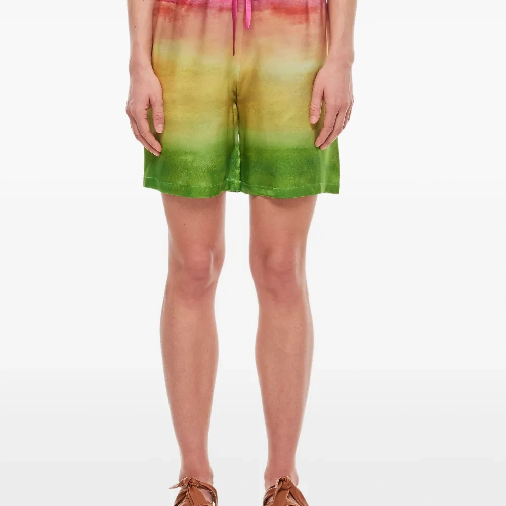 Шорты с кулиской и эффектом омбре