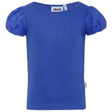 футболка в рубчик с объемными рукавами