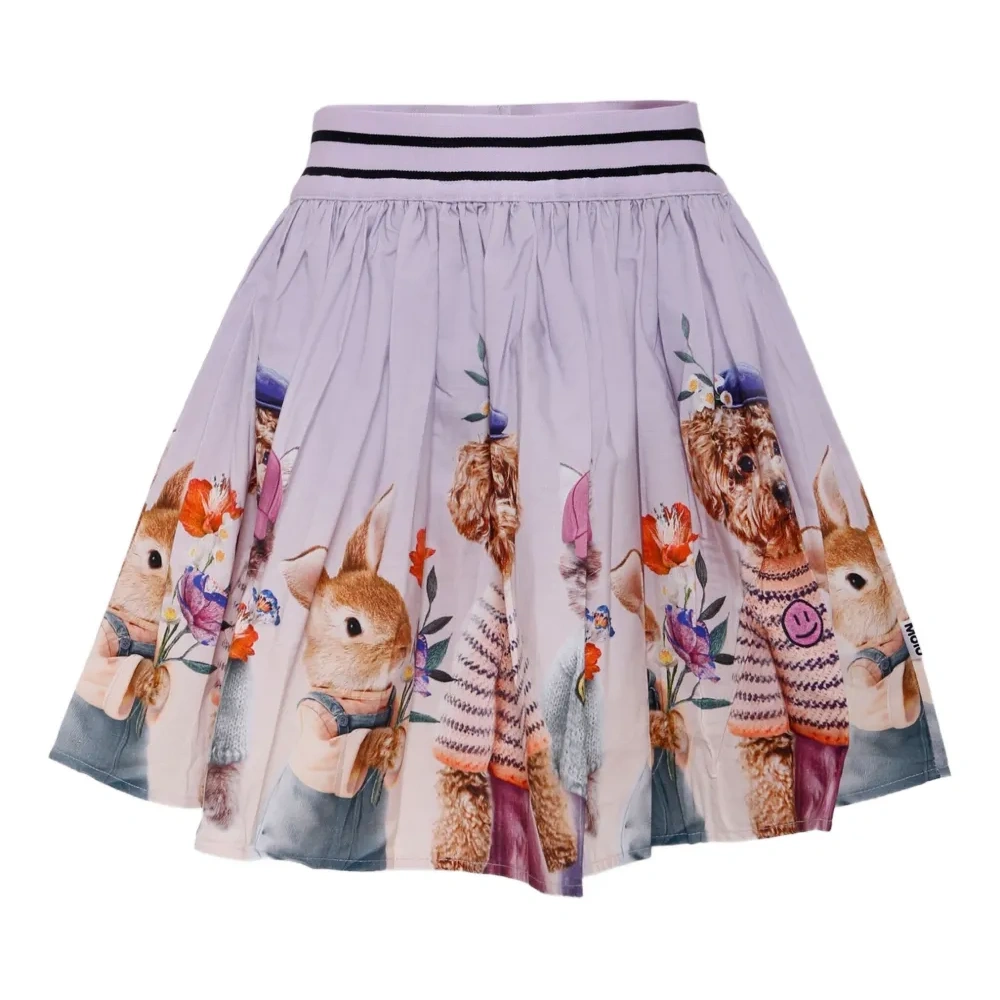 расклешенная юбка с принтом