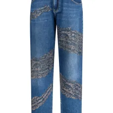 джинсы со стразами