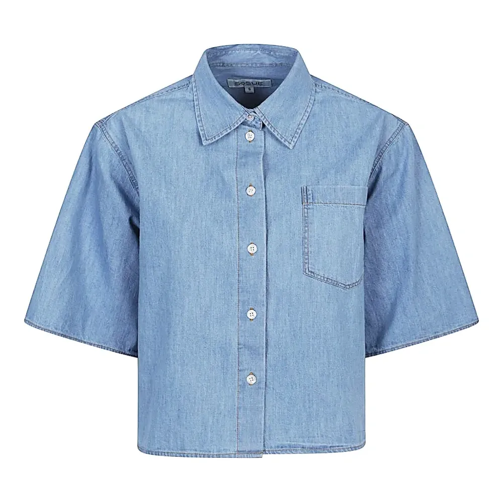 Рубашка с короткими рукавами и нагрудным карманом