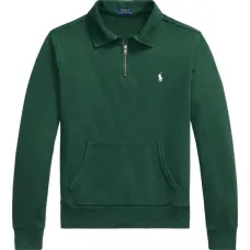 Толстовка с воротником на молнии и вышитым логотипом