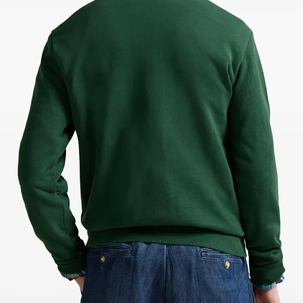 Толстовка с воротником на молнии и вышитым логотипом