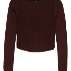 топ в рубчик с квадратным вырезом