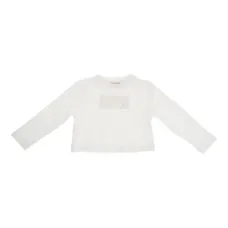 топ с длинными рукавами и вышитым логотипом