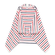 полосатый халат с капюшоном