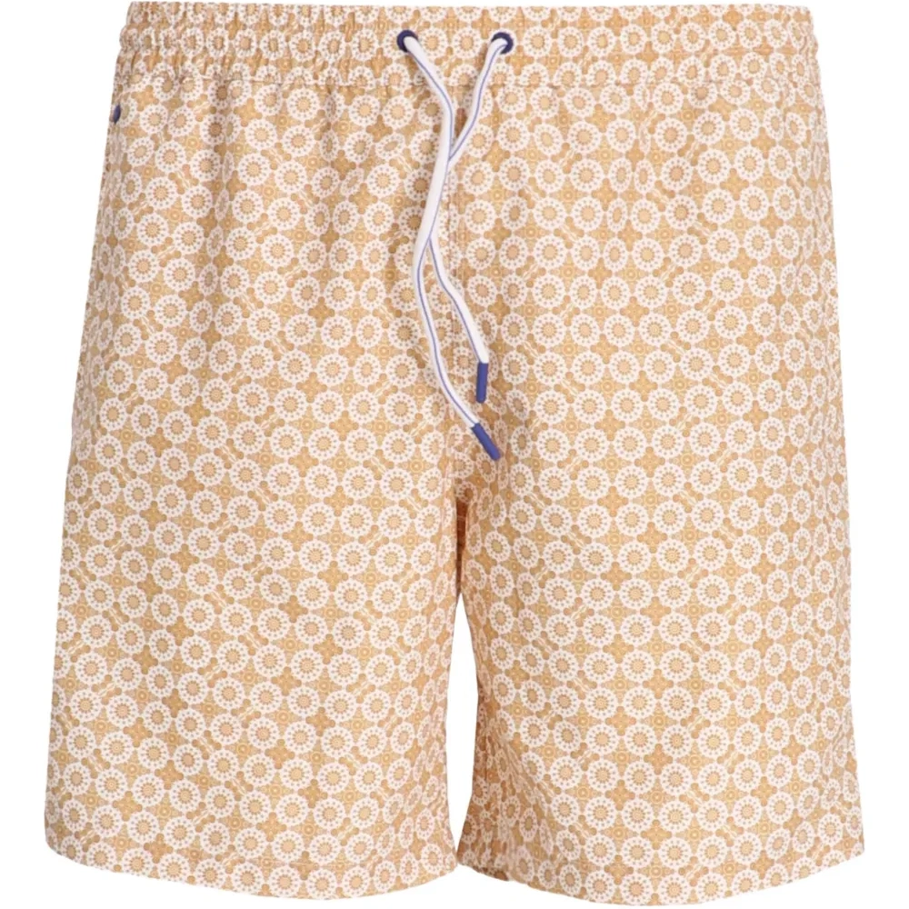 плавки-шорты с кулиской и цветочным принтом