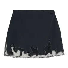 Юбка мини O-Lane-R1 со вставкой из тюля