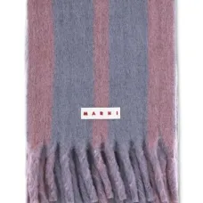 Полосатый шарф с бахромой