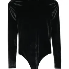 Бархатное боди с высоким воротником Бархатное боди с высоким воротником