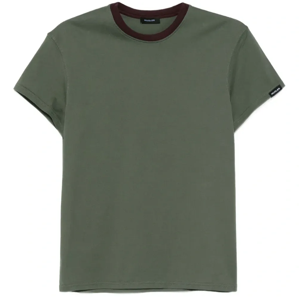 Футболка с отделкой в рубчик Футболка с отделкой в рубчик