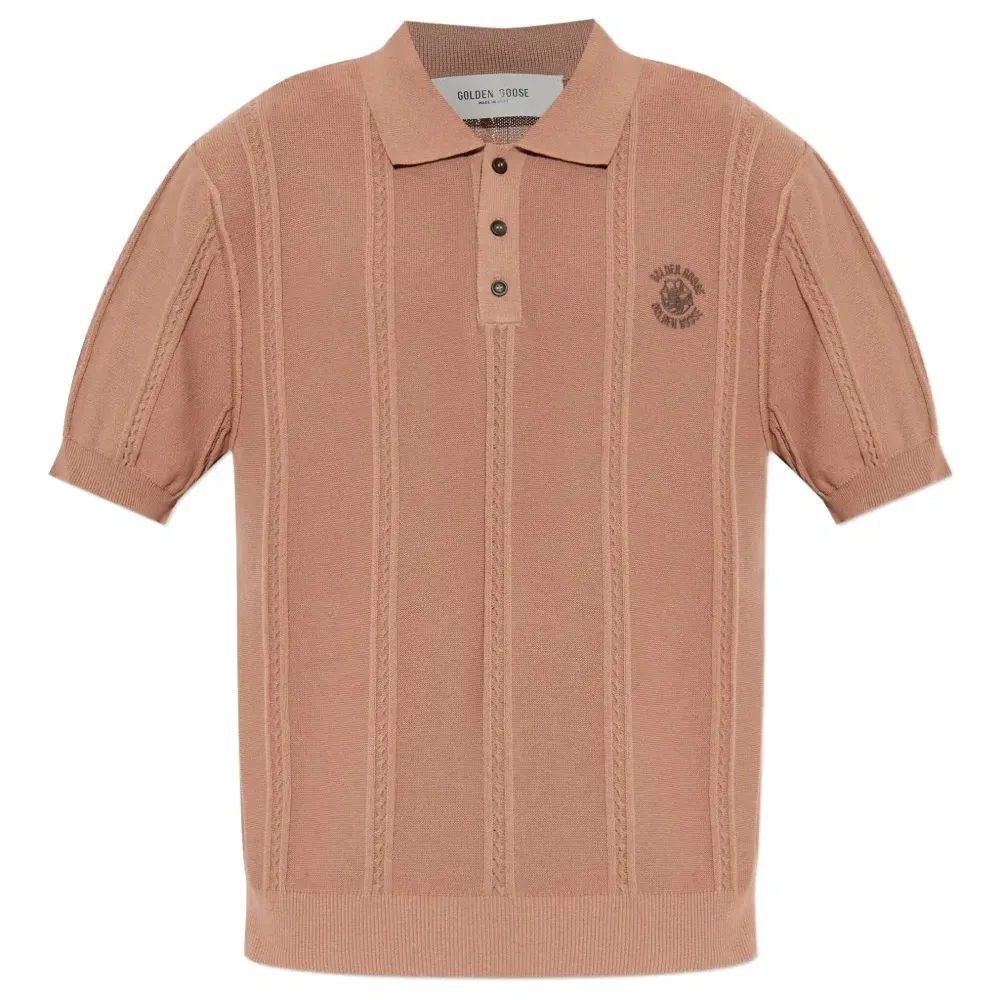 Рубашка поло фактурной вязки